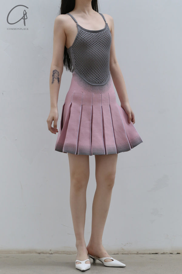 NAN KNITS picking hole camisole dresses 22051674 pink